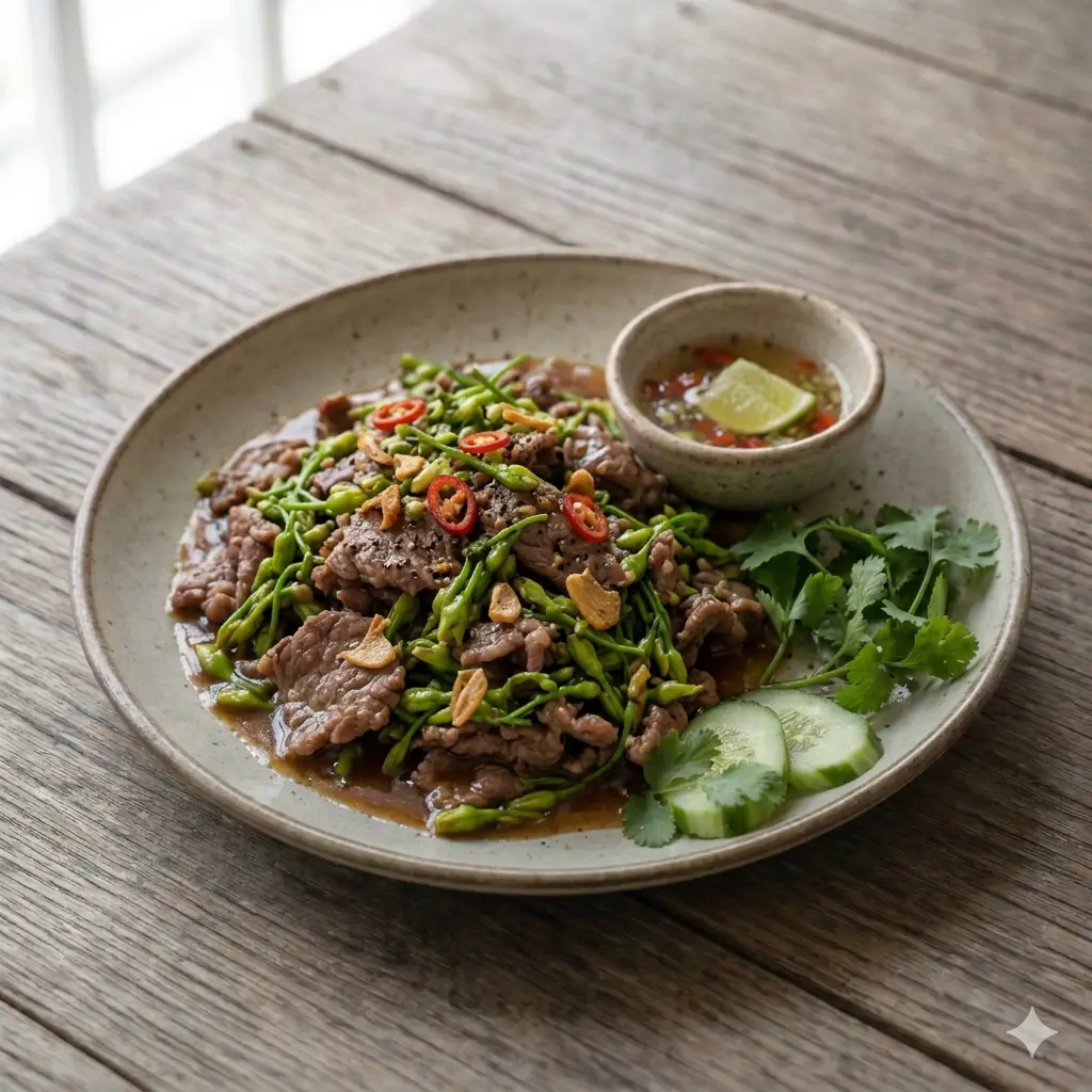 Hình ảnh Bò xào thiên lý
