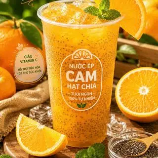 Hình ảnh Nước cam hạt chia