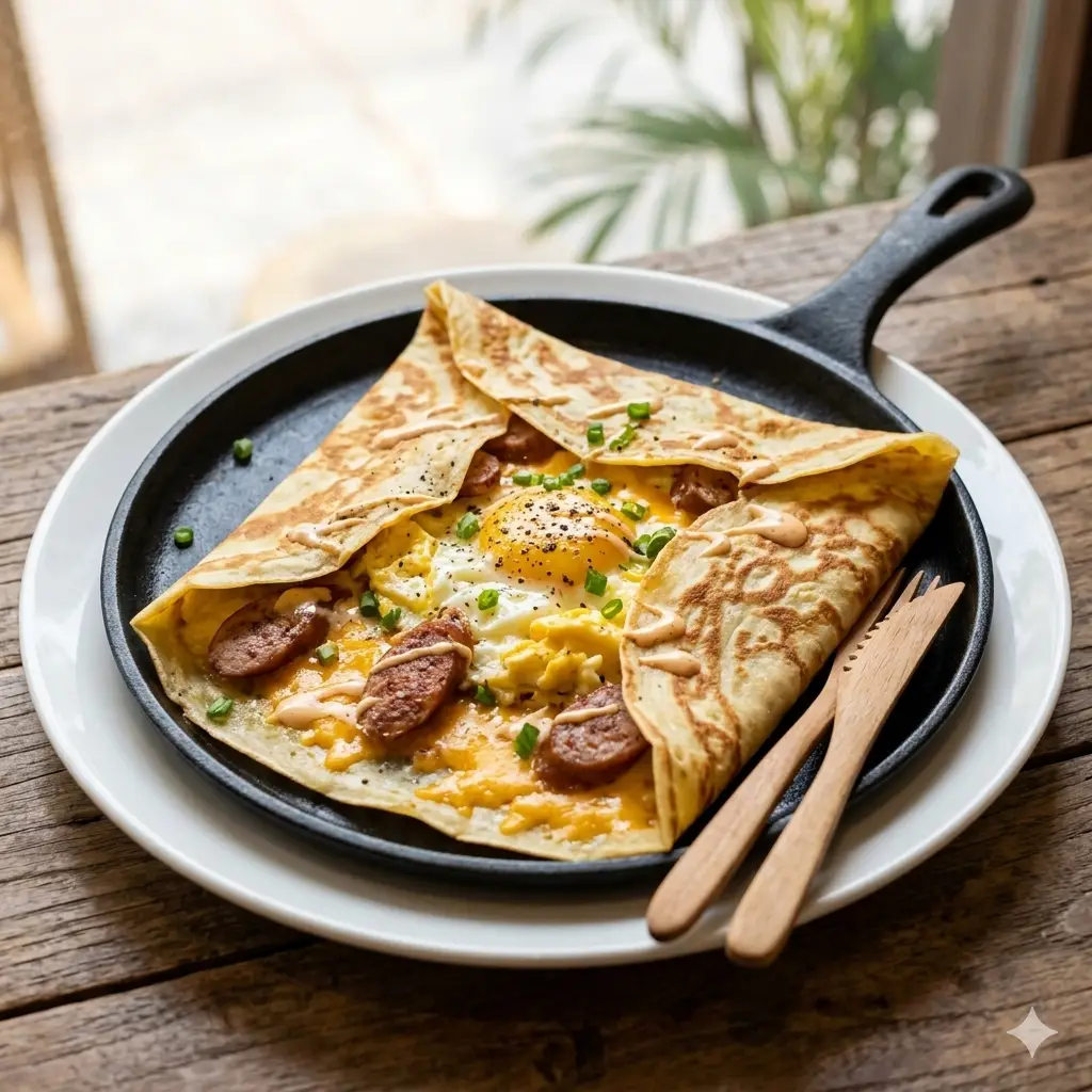 Hình ảnh Crepe trứng phô mai