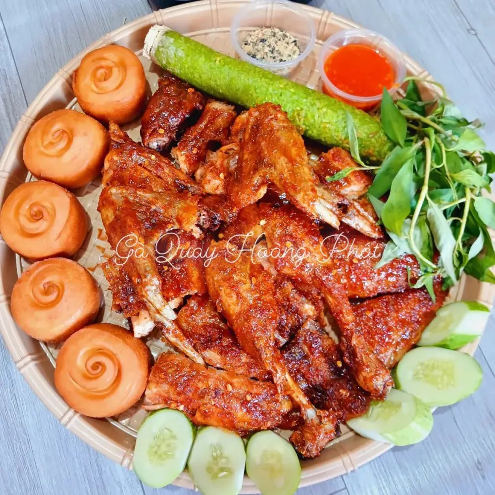 Hình ảnh Gà quay bánh bao cơm lam