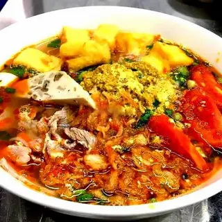 Hình ảnh Combo 2 Bún riêu tóp mỡ đậu giò mọc