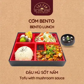 Hình ảnh Bento đậu hũ sốt nấm