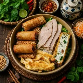 Hình ảnh Bún thập cẩm ram chiên giòn