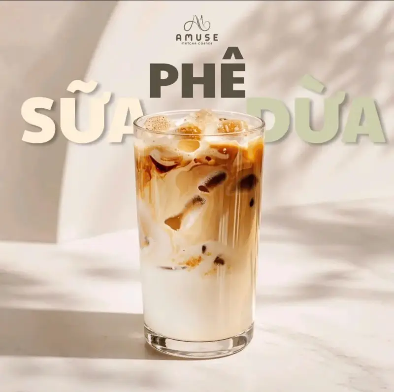 Hình ảnh CÀ PHÊ DỪA NON ( SỮA DỪA )