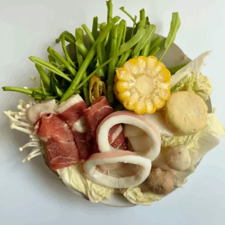 Hình ảnh Lẩu 1 người Bò Mực (nước lẩu tự chọn Thái/ Tomyum)