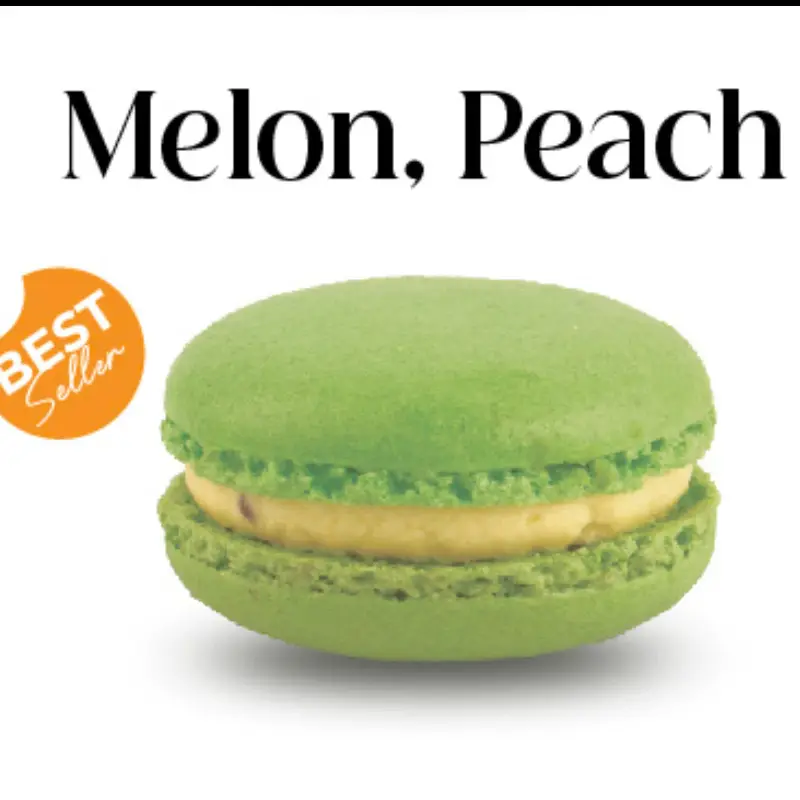 Hình ảnh Macaron vị Dưa Lưới, Đào (Melon, Peach Macaron)