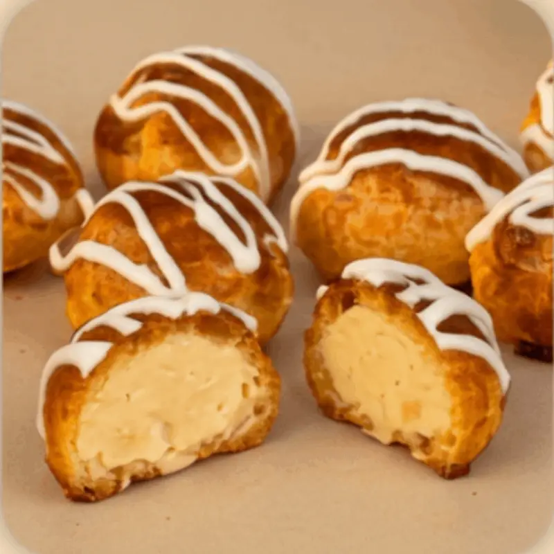 Hình ảnh Kem Su Xoài Chanh Dây (Mango Passion Fruit Ice Cream Puff)