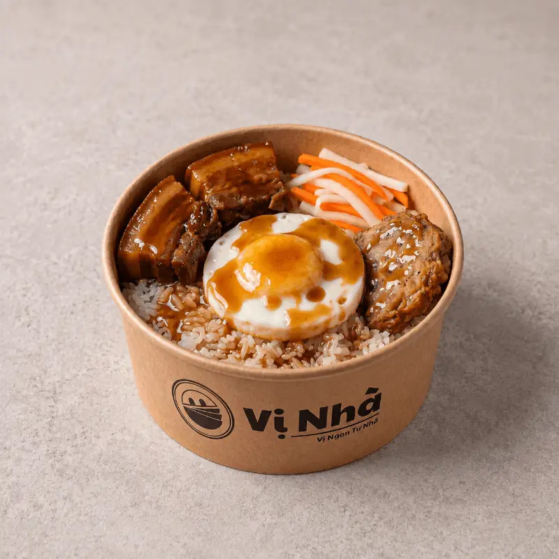 Hình ảnh XÔI THỊT KHO TRỨNG CHẢ