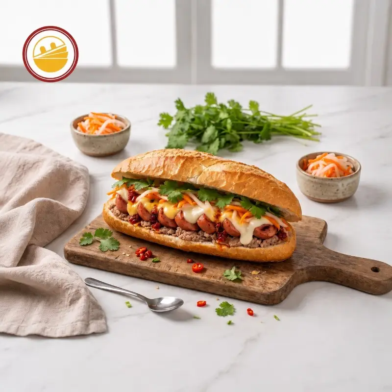 Hình ảnh BÁNH MÌ PATE XÚC XÍCH