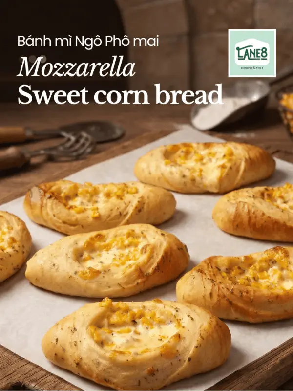 Hình ảnh Bánh mì Ngô phomai mozzarella