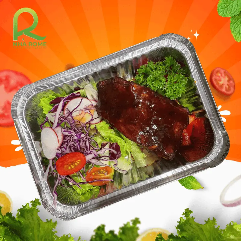 Hình ảnh SƯỜN ĐÚT LÒ SỐT BBQ (BÁNH MÌ BƠ TỎI)