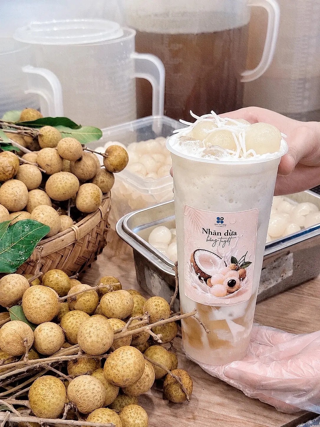 Hình ảnh MUA 2 NHÃN DỪA BÔNG TUYẾT TẶNG 1 KEM BƠ ĐÀ LẠT