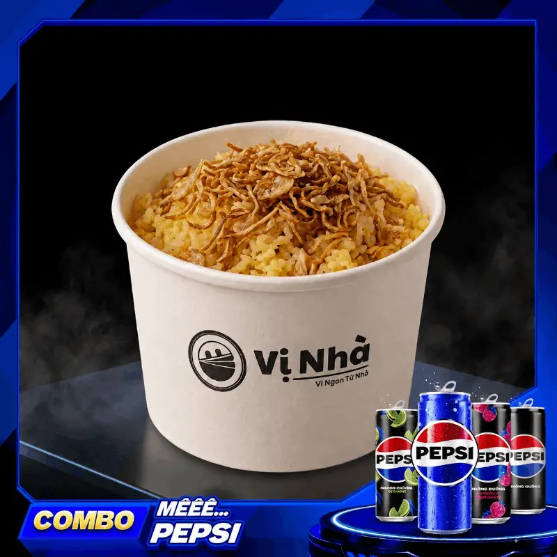 Hình ảnh XÔI XÉO MỠ HÀNH + PEPSI
