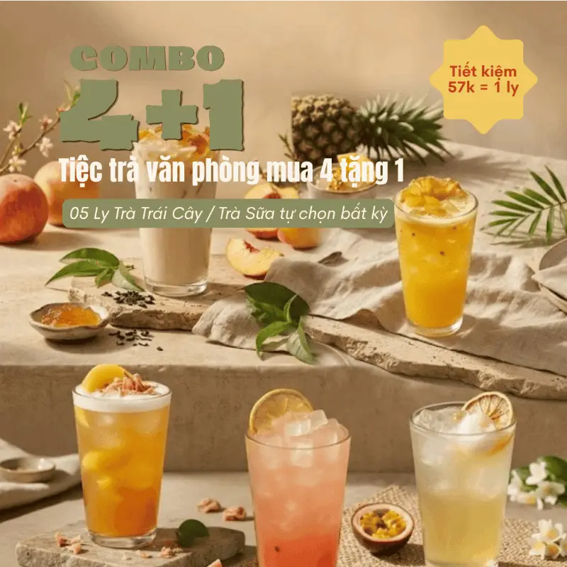 Hình ảnh Combo "Tiệc trà văn phòng" - 4 tặng 1