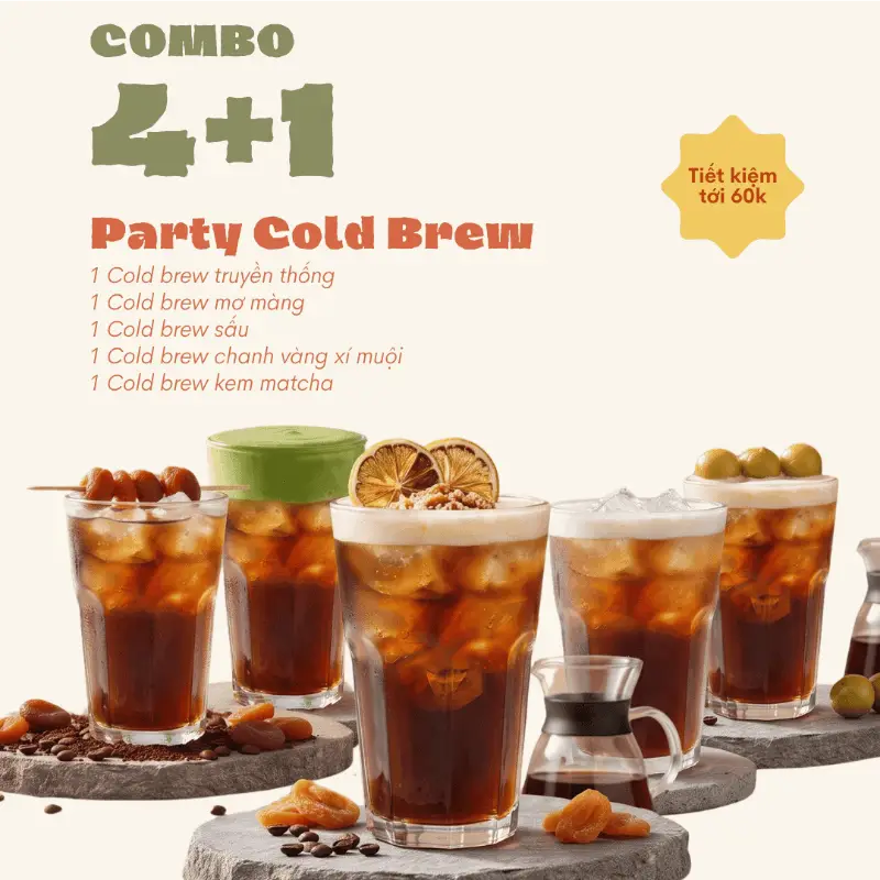 Hình ảnh Combo "Party Cold Brew" - 4 tặng 1