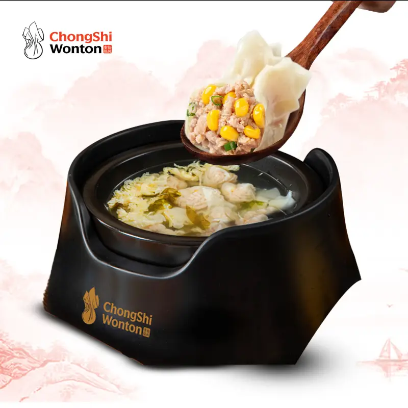 Hình ảnh Hoành thánh nhân kim ngô thịt tươi 玉米鲜肉馄饨