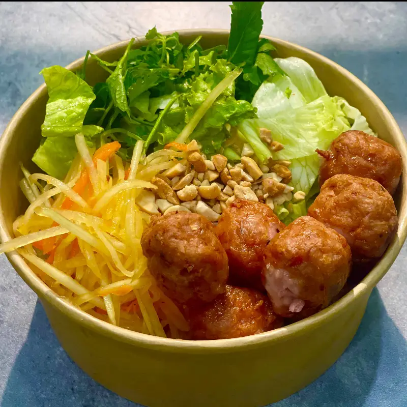 Hình ảnh BÚN TRỘN NEM NƯỚNG hồ lô Bếp GỌN