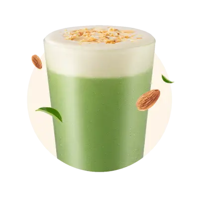 Hình ảnh PLT Matcha Latte Tây Bắc Hạnh Nhân Nướng