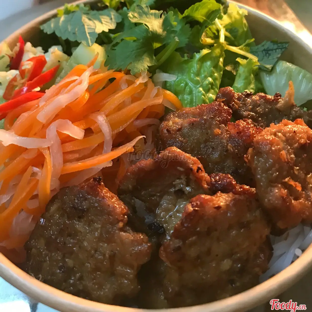 Hình ảnh Combo 1 bún thịt nướng + 1 nước cam ép