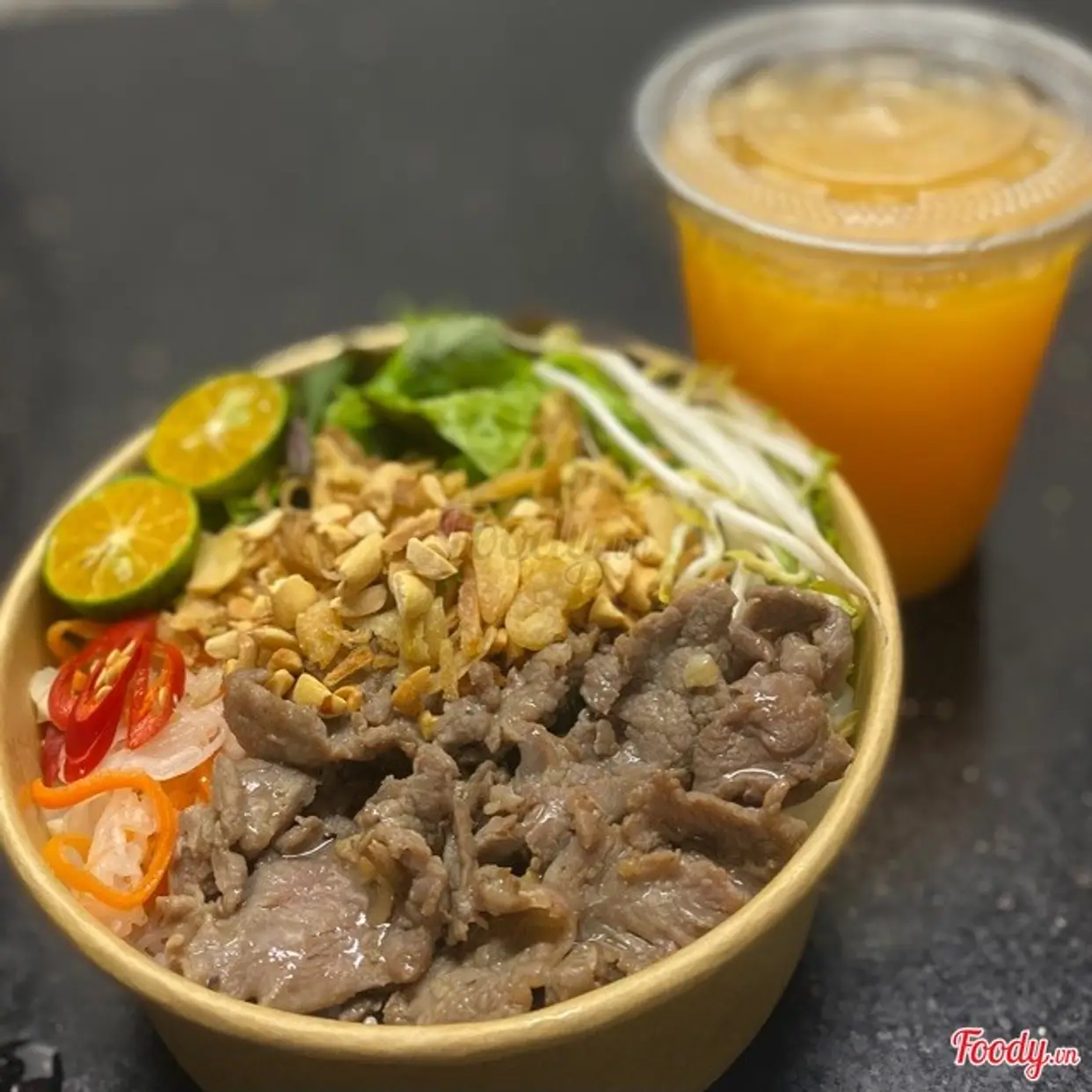 Hình ảnh Combo 1 bún bò nam bộ +1 cam ép