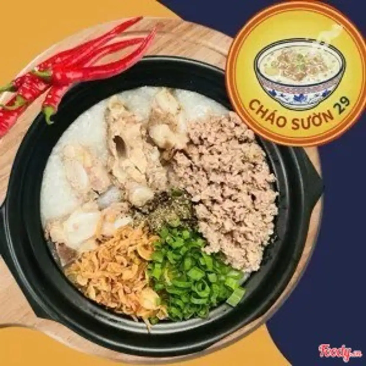 Hình ảnh Cháo Thịt Bằm+Sườn Sụn