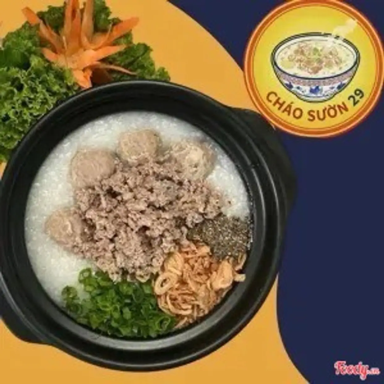 Hình ảnh Cháo Thịt Bằm+Bò Viên