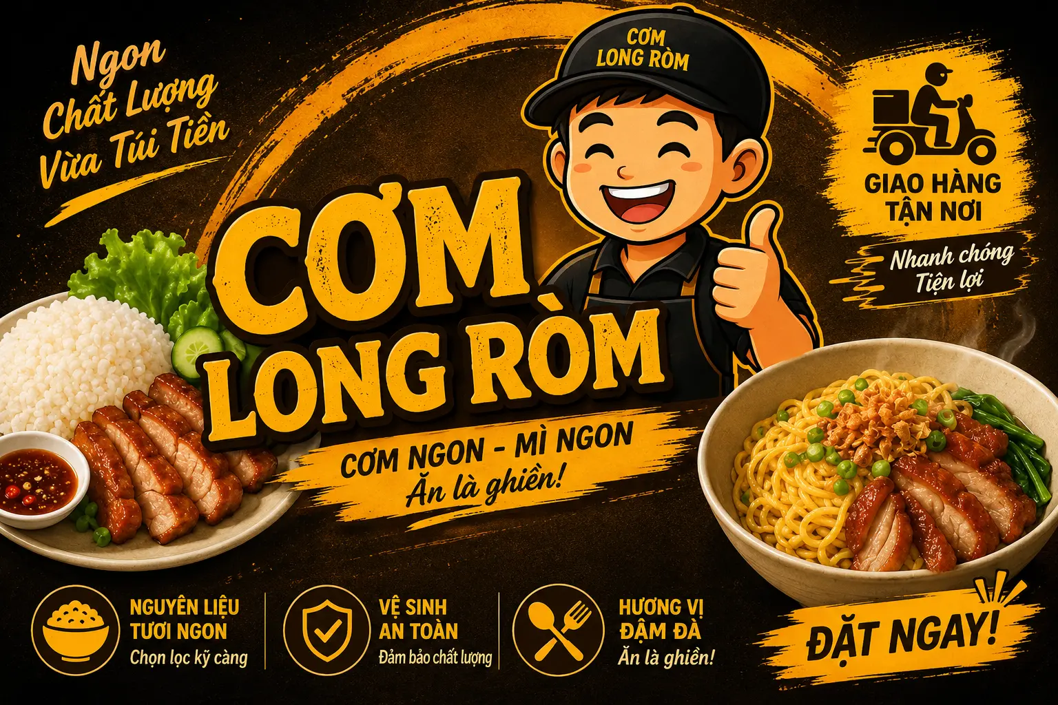 Ảnh bìa Long Ròm - Cơm Ngon Mỳ Ngon - Dương Quảng Hàm