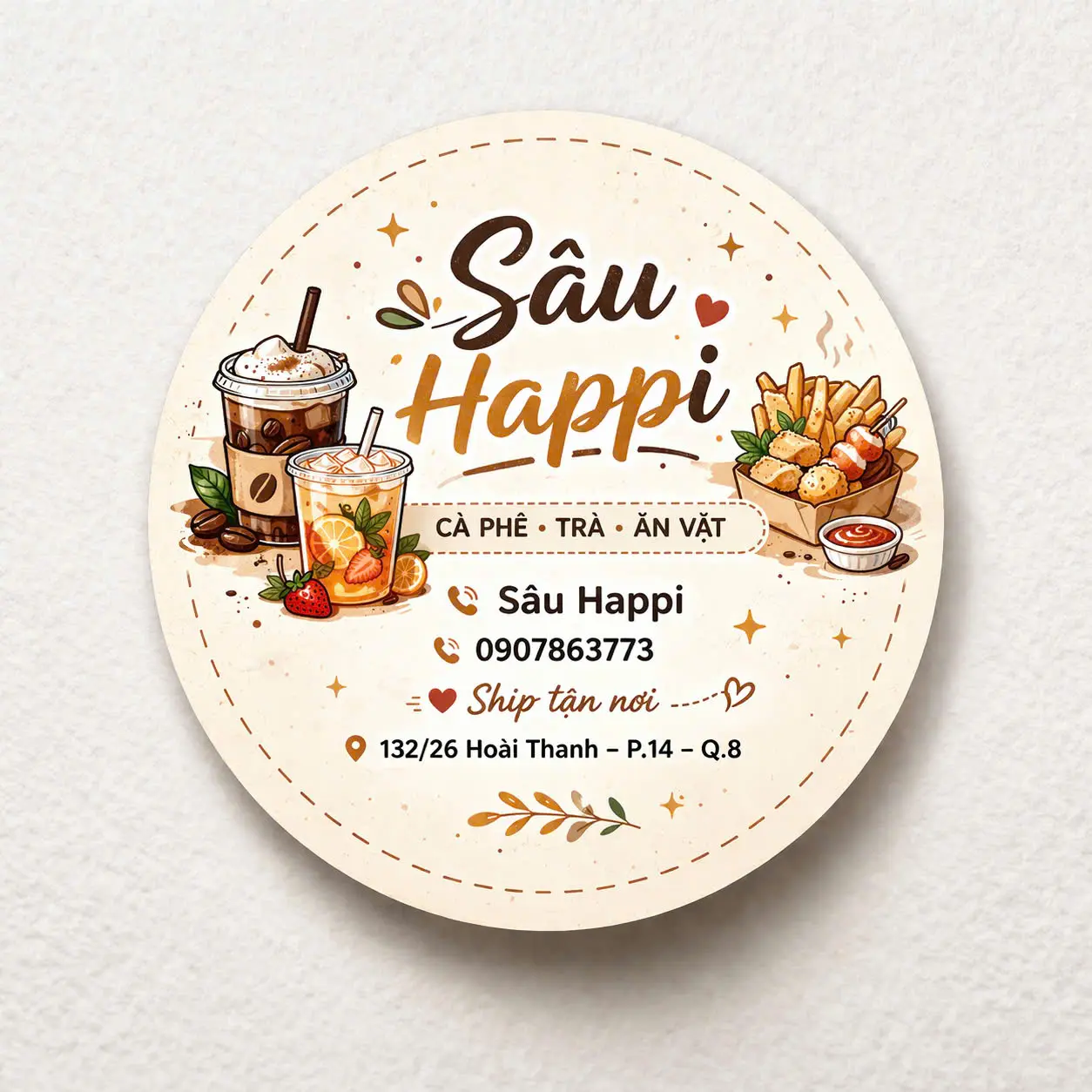 Ảnh bìa Sâu Happi - Trà, Cà Phê & Ăn Vặt - Hoài Thanh