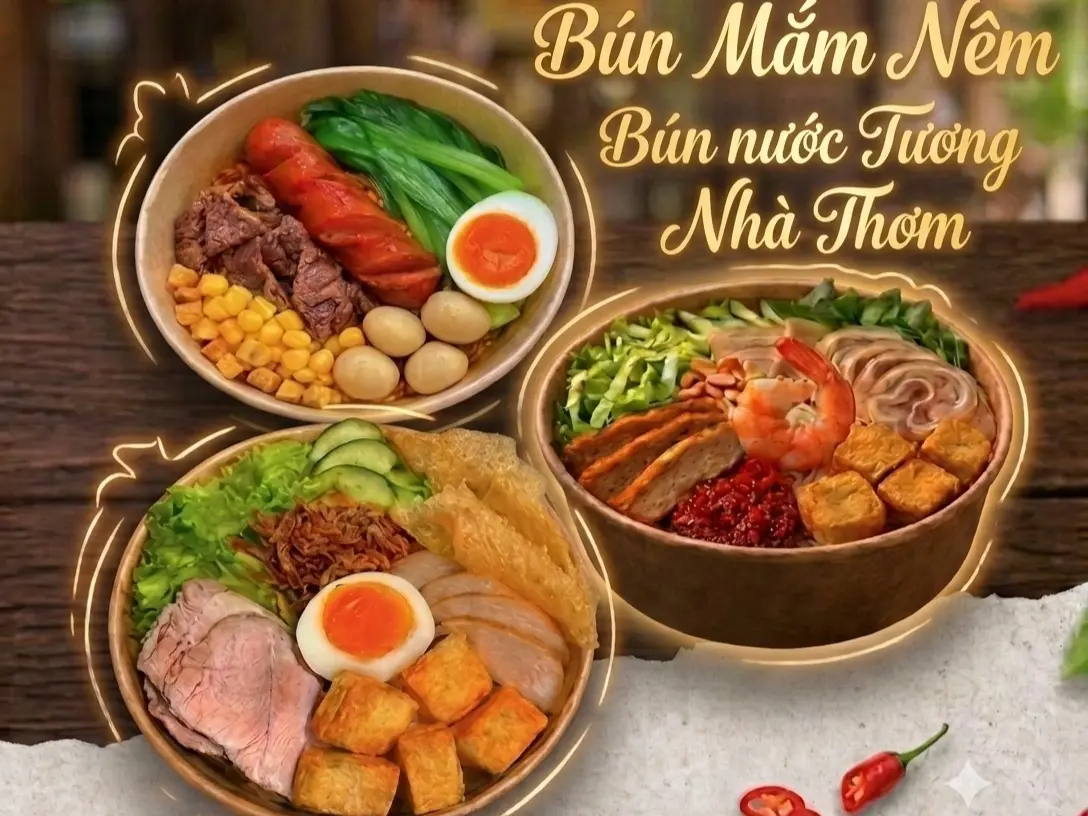 Ảnh bìa Bún Nước Tương, Bún Mắm Nêm & Mì Trộn Nhà Thơm - Thống Nhất