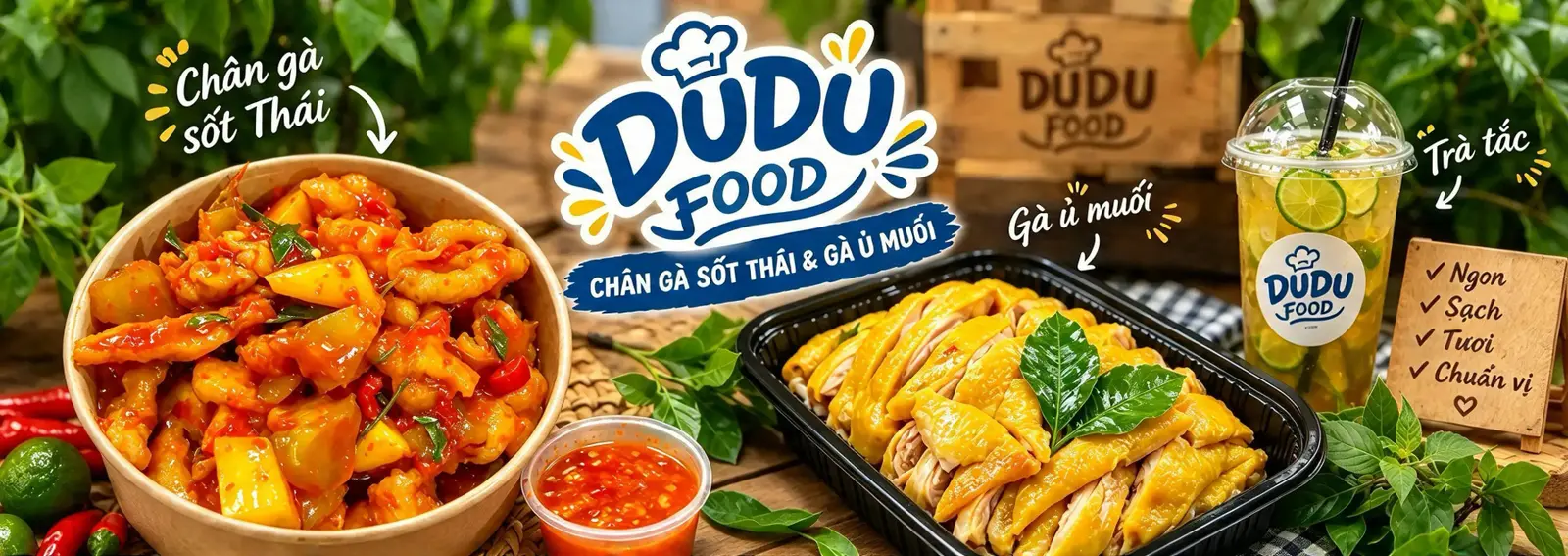 Ảnh bìa CHÂN GÀ SỐT THÁI & GÀ Ủ MUỐI DUDU FOOD - Ấp Đông 4