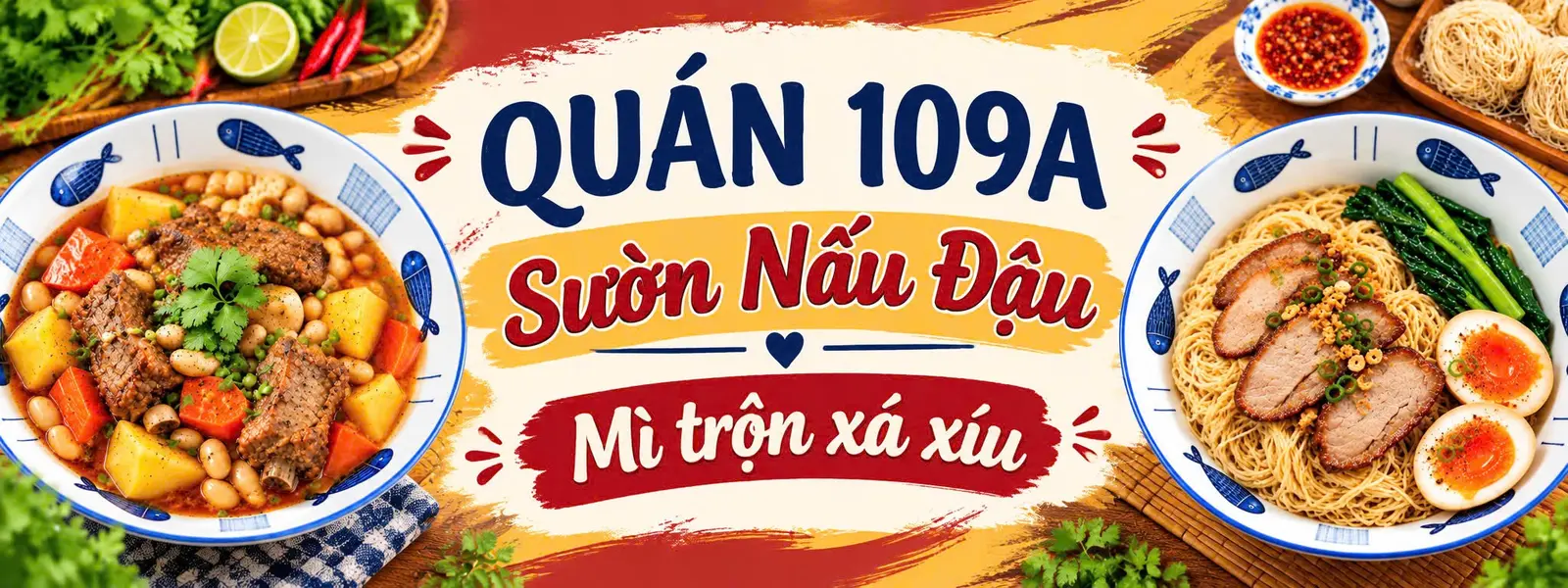 Ảnh bìa QUÁN 109A - Bún Thịt Xào, Sườn Nấu Đậu & Mì Trộn Xá Xíu - Nguyễn Phúc Chu