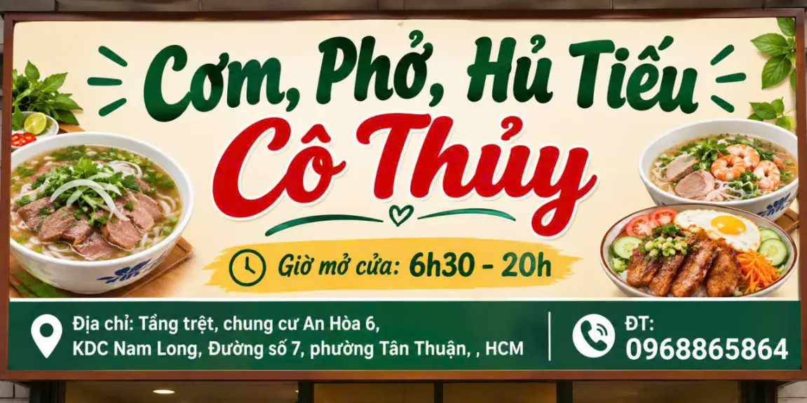 Ảnh bìa Cơm, Phở & Hủ Tiếu - Cô Thủy - Khu Dân Cư Nam Long