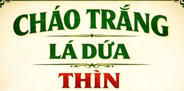Ảnh bìa Thìn Since 1976 - Cháo Trắng Lá Dứa & Cháo Đậu Đỏ - Phan Văn Trị