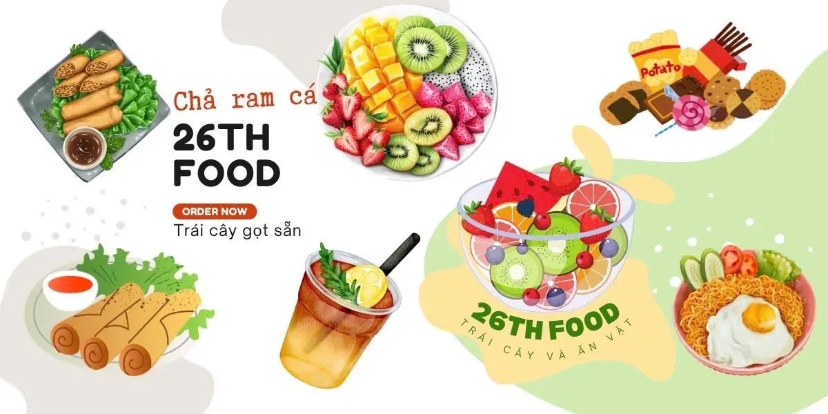 Ảnh bìa 26Th Food - Chả Ram Cá, Trái Cây Gọt Sẵn & Ăn Vặt - Huỳnh Tấn Phát