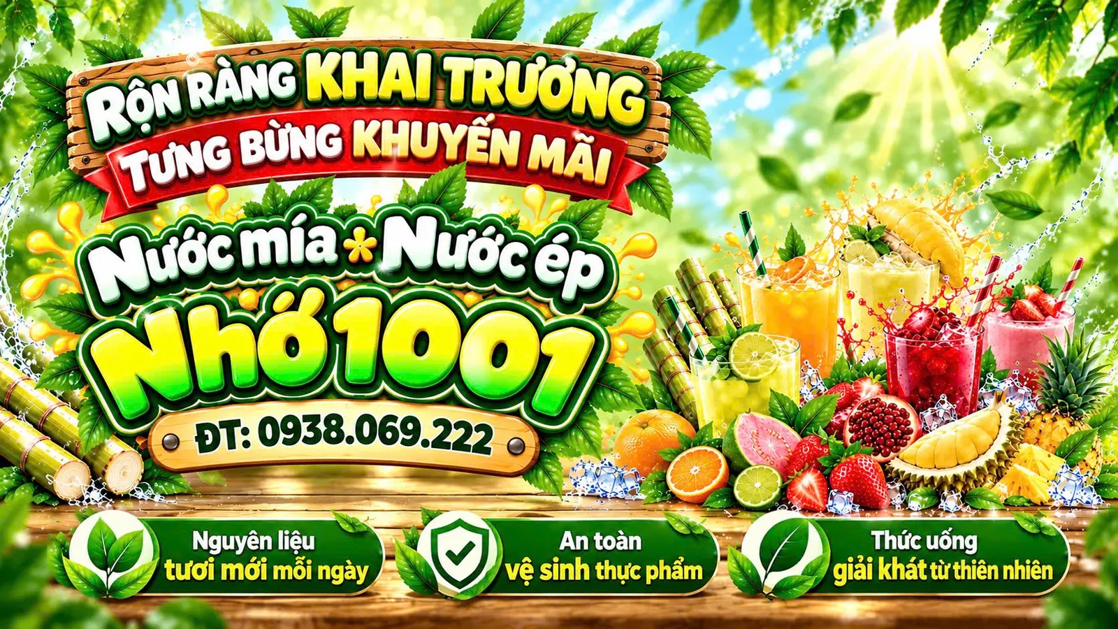 Ảnh bìa NHỚ 1001 - Nước Mía, Nước Ép & Sinh Tố - Đường 3 Tháng 2