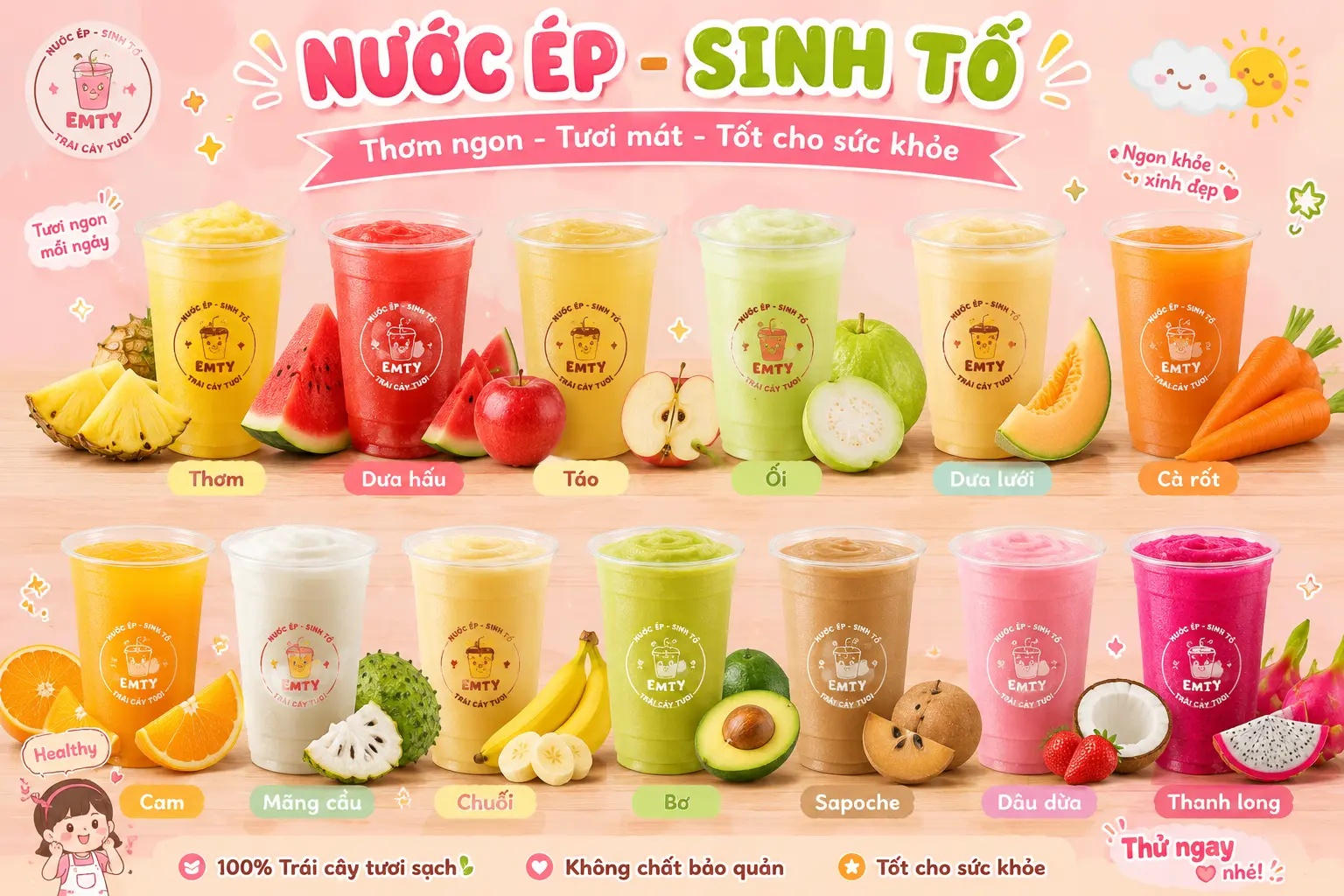 Ảnh bìa Emty - Nước Ép, Sinh Tố & Trái Cây Tô - Xô Viết Nghệ Tĩnh