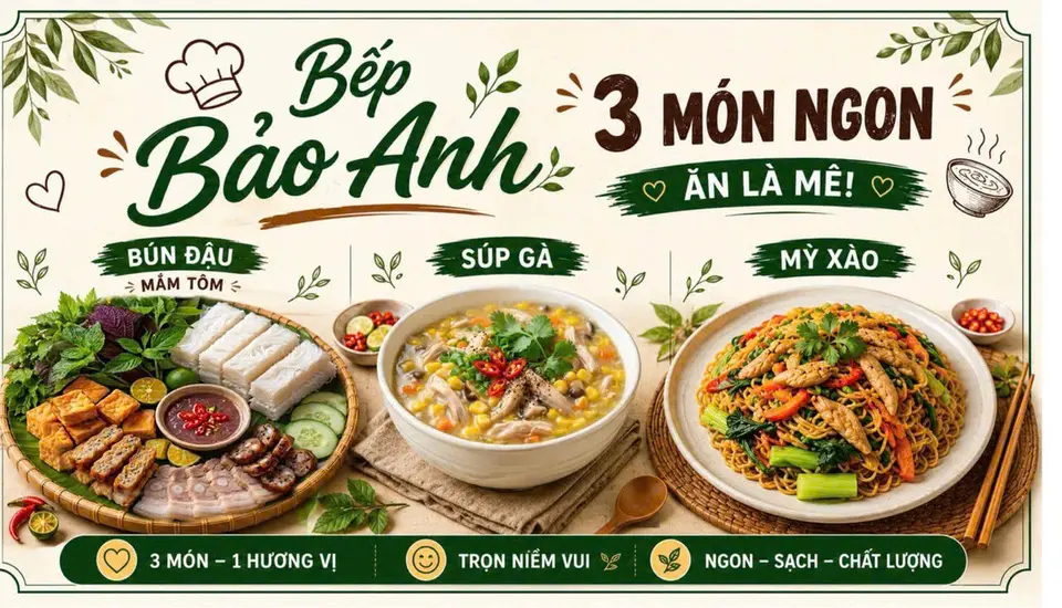 Ảnh bìa Bếp Bảo Anh - Bún Đậu, Súp Gà & Mỳ Xào - Hoàng Hoa Thám