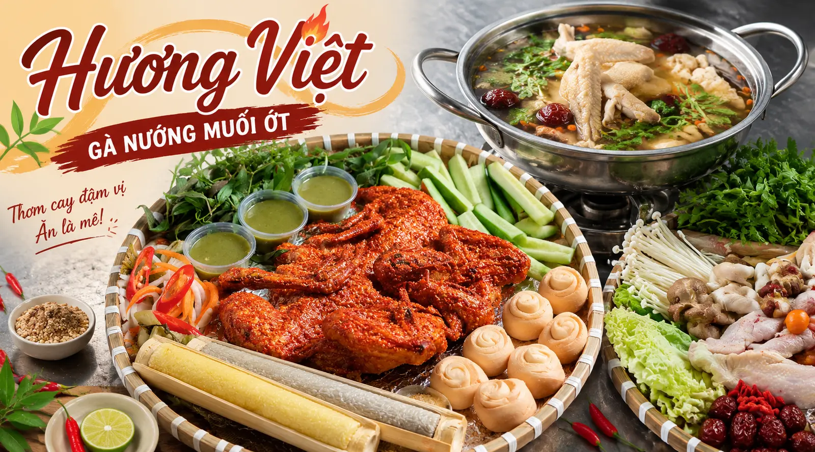 Ảnh bìa Hương Việt - Gà Vườn Nướng & Lẩu - Phạm Thế Hiển