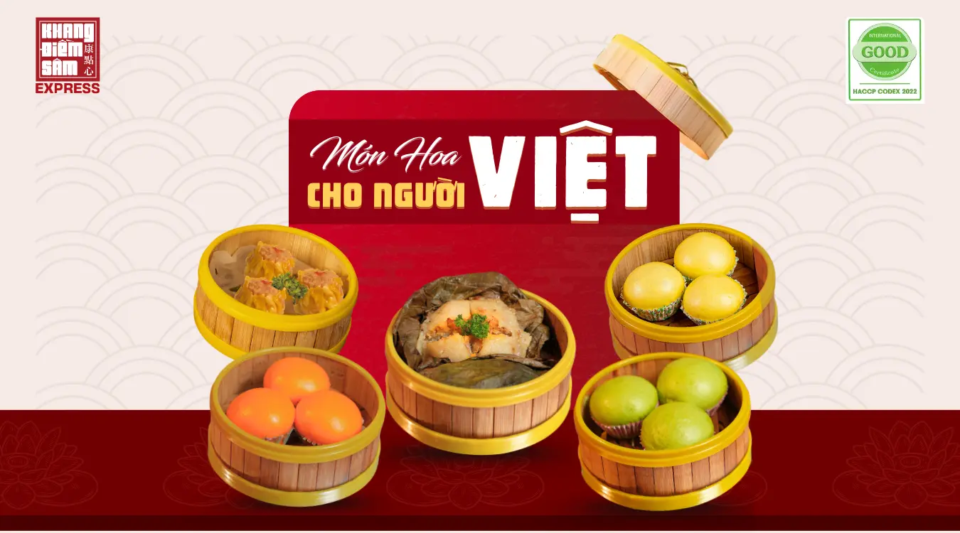 Ảnh bìa KHANG ĐIỀM SÂM - Bánh Bao & Dimsum Món Hoa Cho Người Việt - Đường D5