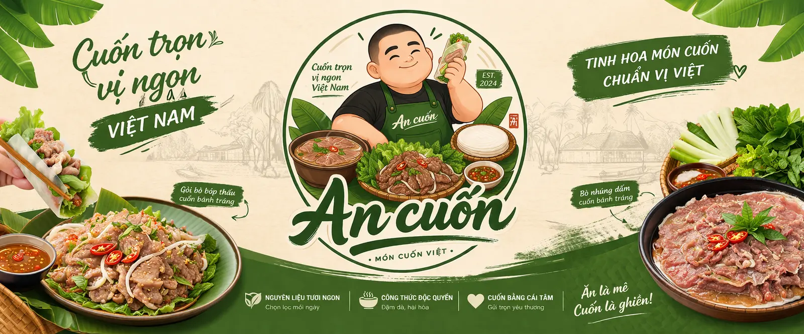 Ảnh bìa An Cuốn - Bò Nhúng Dấm, Bò Bóp Thấu & Nem Nướng - Trần Văn Đang