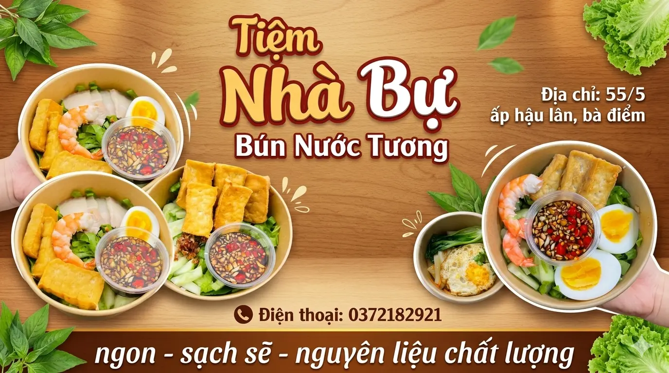 Ảnh bìa Tiệm Nhà Bự - Bún Nước Tương, Bún Thịt Xào & Nui Xào - Ấp Hậu Lân