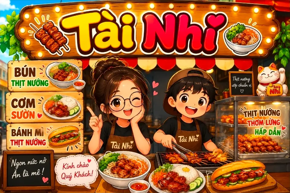 Ảnh bìa Tài Nhi - Bún Thịt Nướng & Cơm Sườn Ốp La - Cư Xá Phú Lâm D