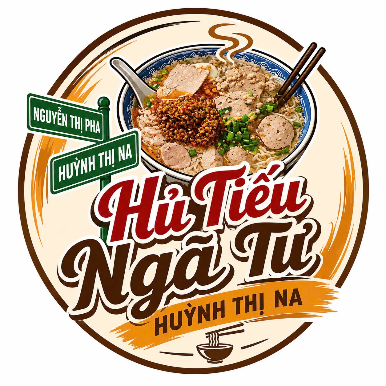 Ảnh bìa Hủ Tiếu Ngã Tư Huỳnh Thị Na - Hủ Tiếu Mì, Bánh Canh & Nui - Nguyễn Thị Pha