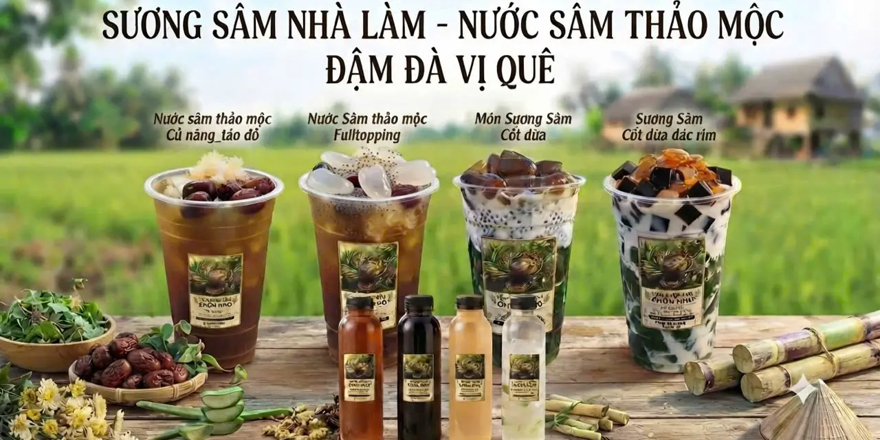 Ảnh bìa Sương Sâm - Nước Sâm Thảo Mộc Chốn Nhỏ - Tân Hòa Đông