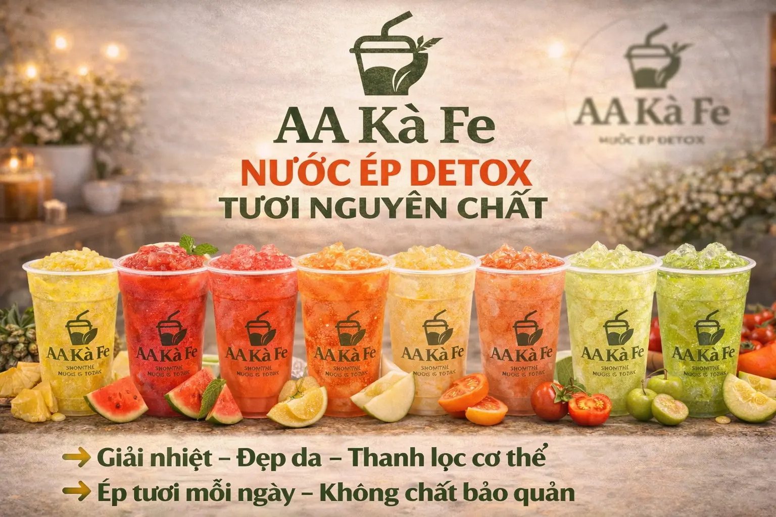 Ảnh bìa AA Ka Fe - Smoothie - Nước Ép Detox - Lê Đình Cẩn