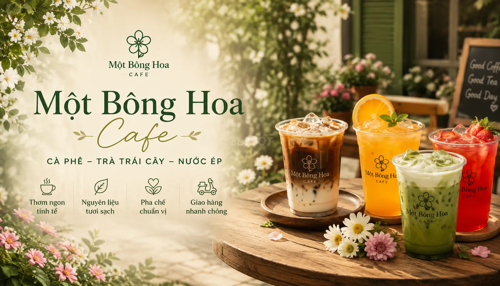 Ảnh bìa Một Bông Hoa Cafe - Trà Trái Cây & Nước Ép - Phố An Hòa