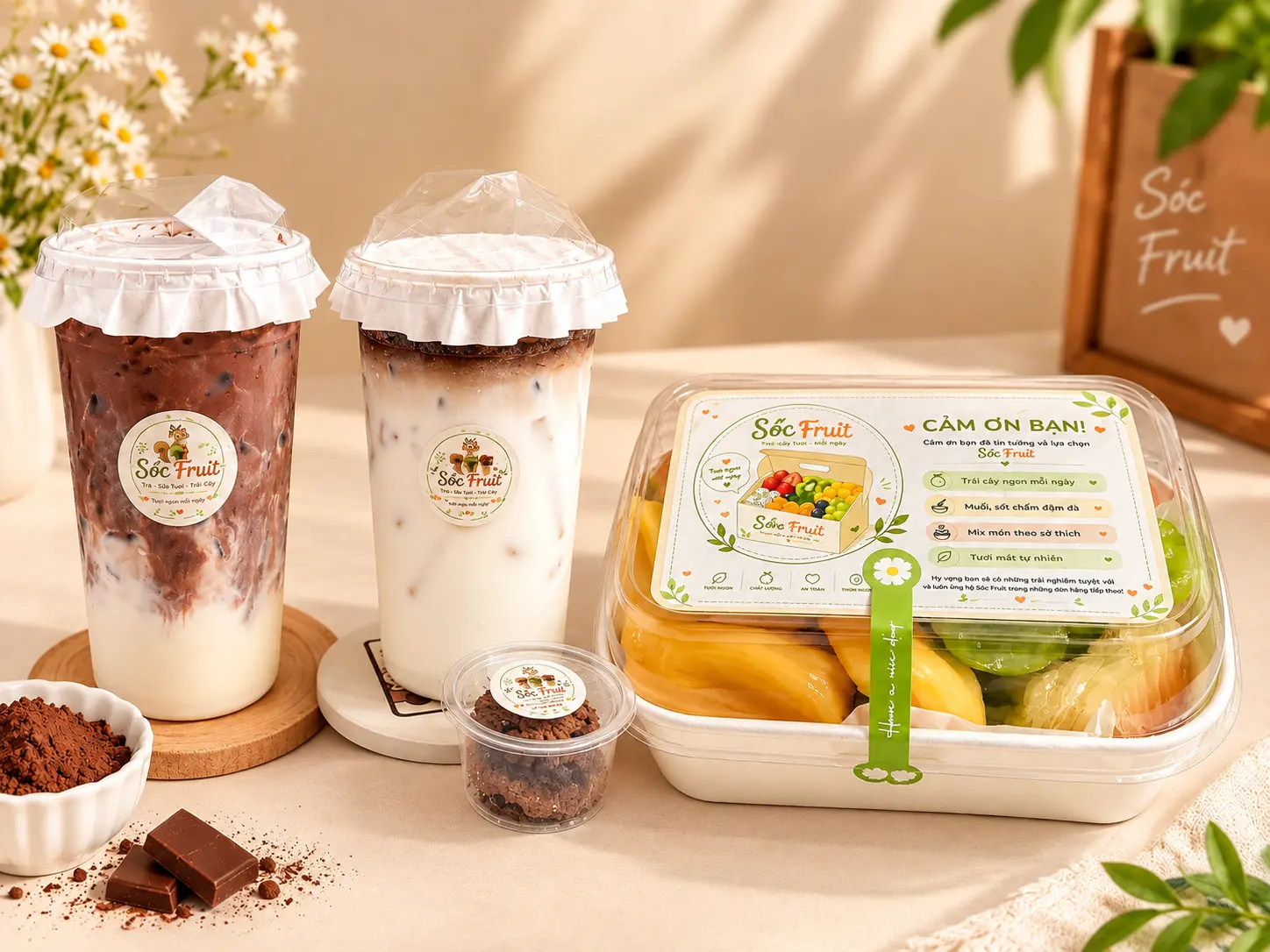 Ảnh bìa Sóc Fruit - Trái Cây Cắt Sẵn & Sữa Tươi Mix Vị - Đường Số 19