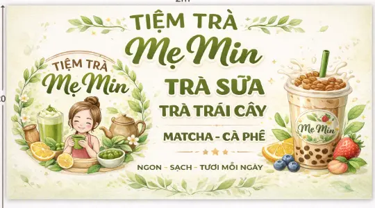 Ảnh bìa TIỆM TRÀ MẸ MIN - TRÀ SỮA & TRÀ TRÁI CÂY - Lê Thị Sẻ