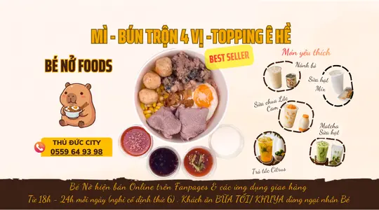 Ảnh bìa Mì Trộn 4 Vị Trứng Phủ, Tobokki & Xiên Nướng - Bé Nở - Đường Số 11