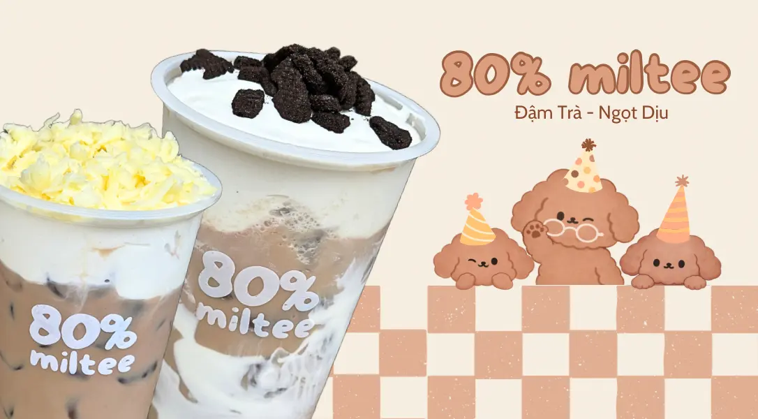 Ảnh bìa 80% Miltee - Trà sữa, Cafe & Cacao - Mai Hắc Đế